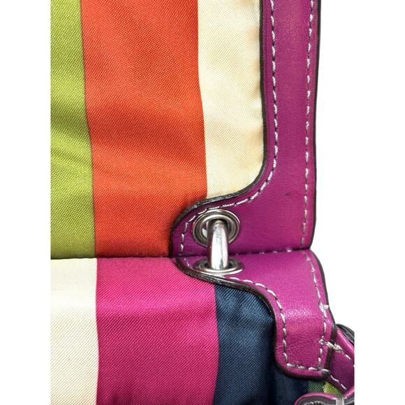Vintage Coach City Willis Color block Purple and Grey Top Handle Crossbody bag - Picture 8 of 16